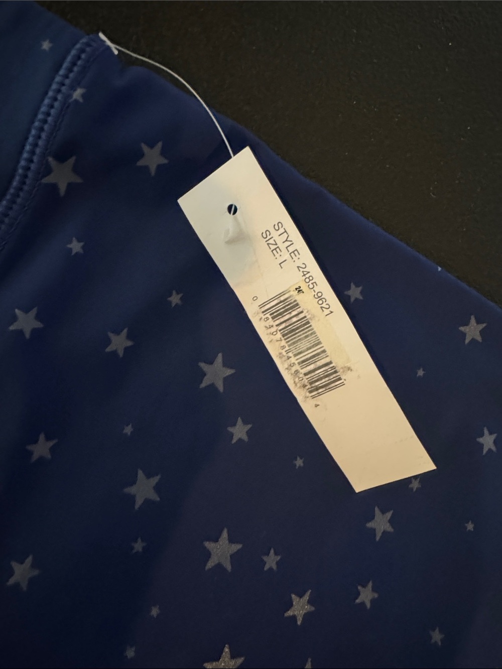 Terez Navy Star-Print Leggings Large - Picture 6 of 8